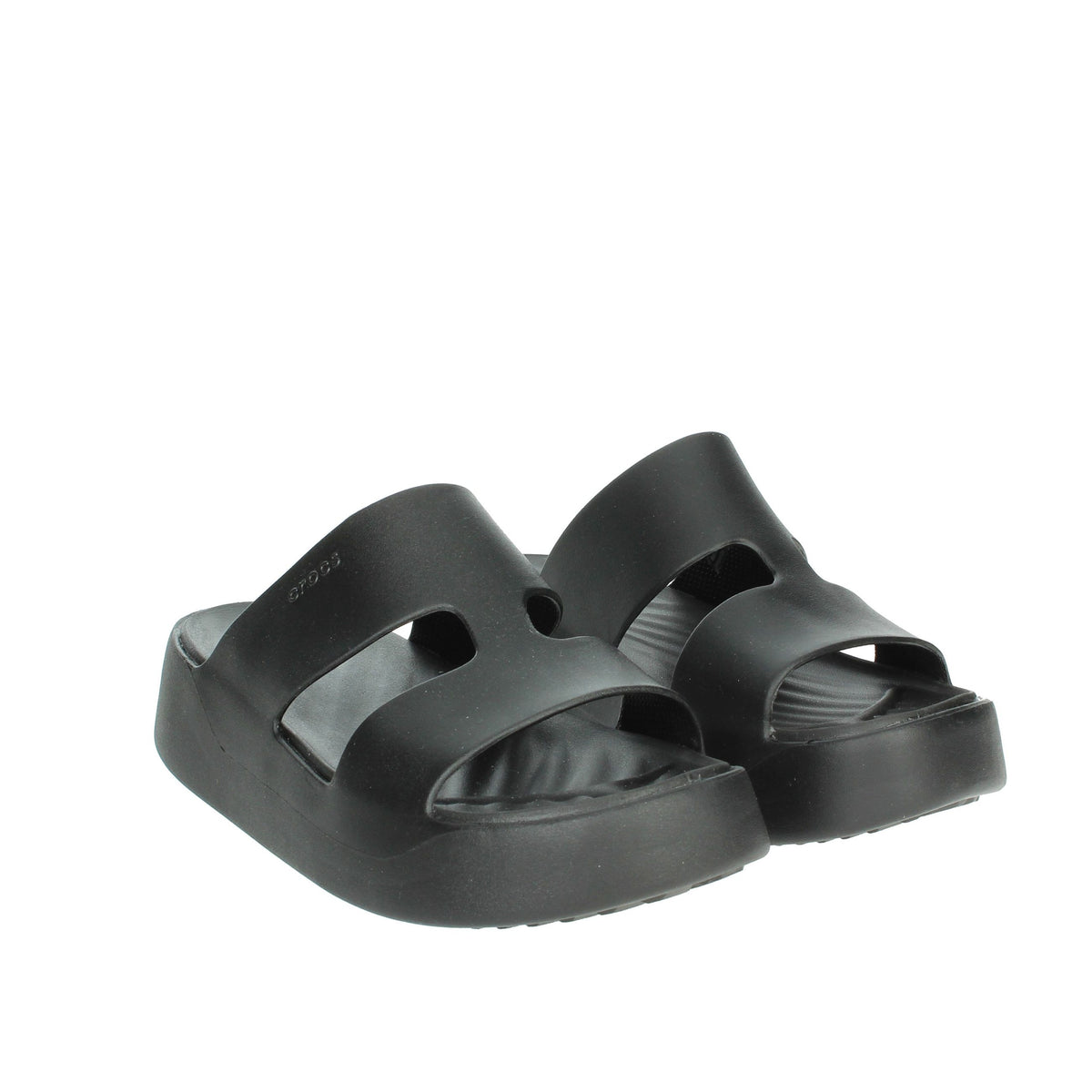 CROCS Donna Ciabatte con zeppa 209409-001 Nero