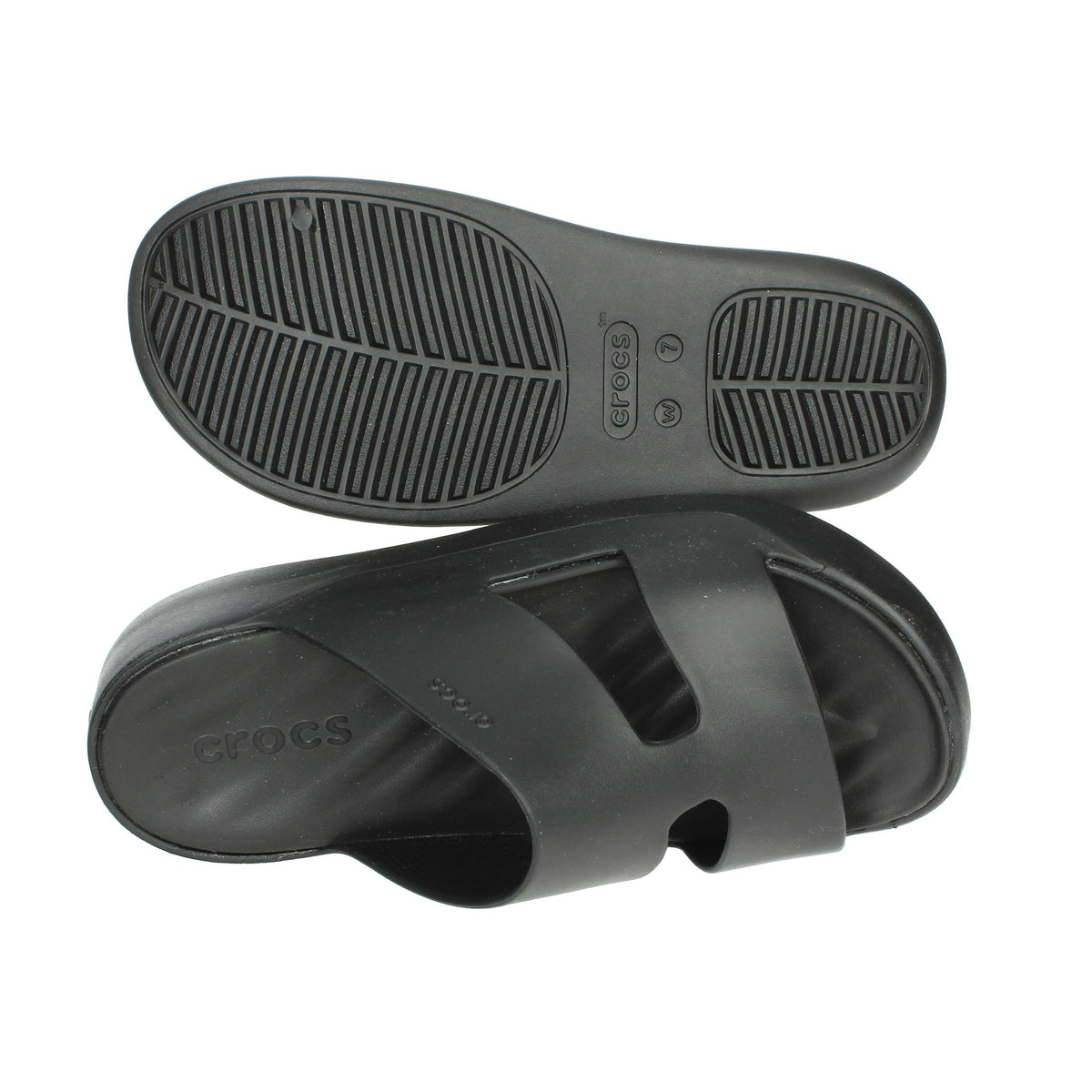 CROCS Donna Ciabatte con zeppa 209409-001 Nero
