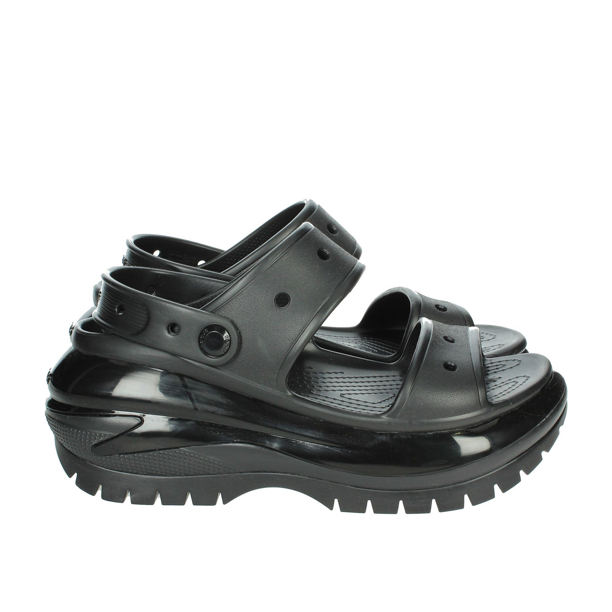 CROCS Donna Ciabatte con zeppa 207989-001 Nero