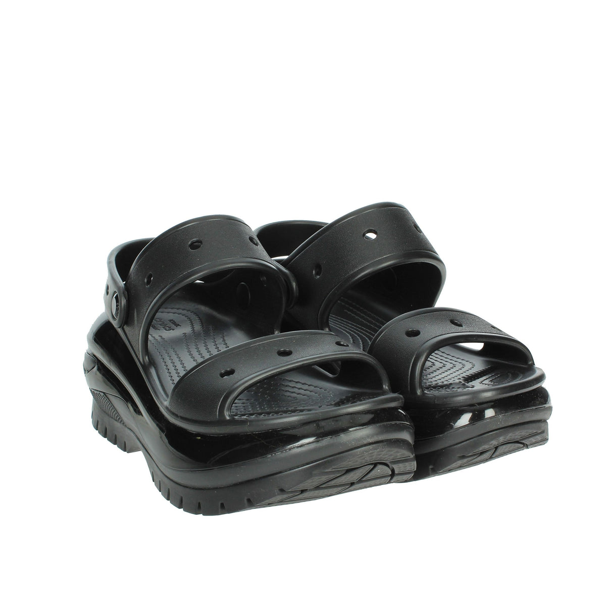 CROCS Donna Ciabatte con zeppa 207989-001 Nero