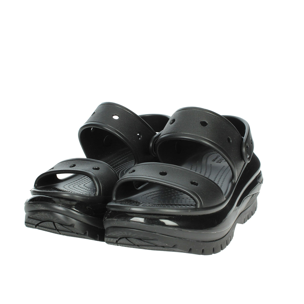 CROCS Donna Ciabatte con zeppa 207989-001 Nero