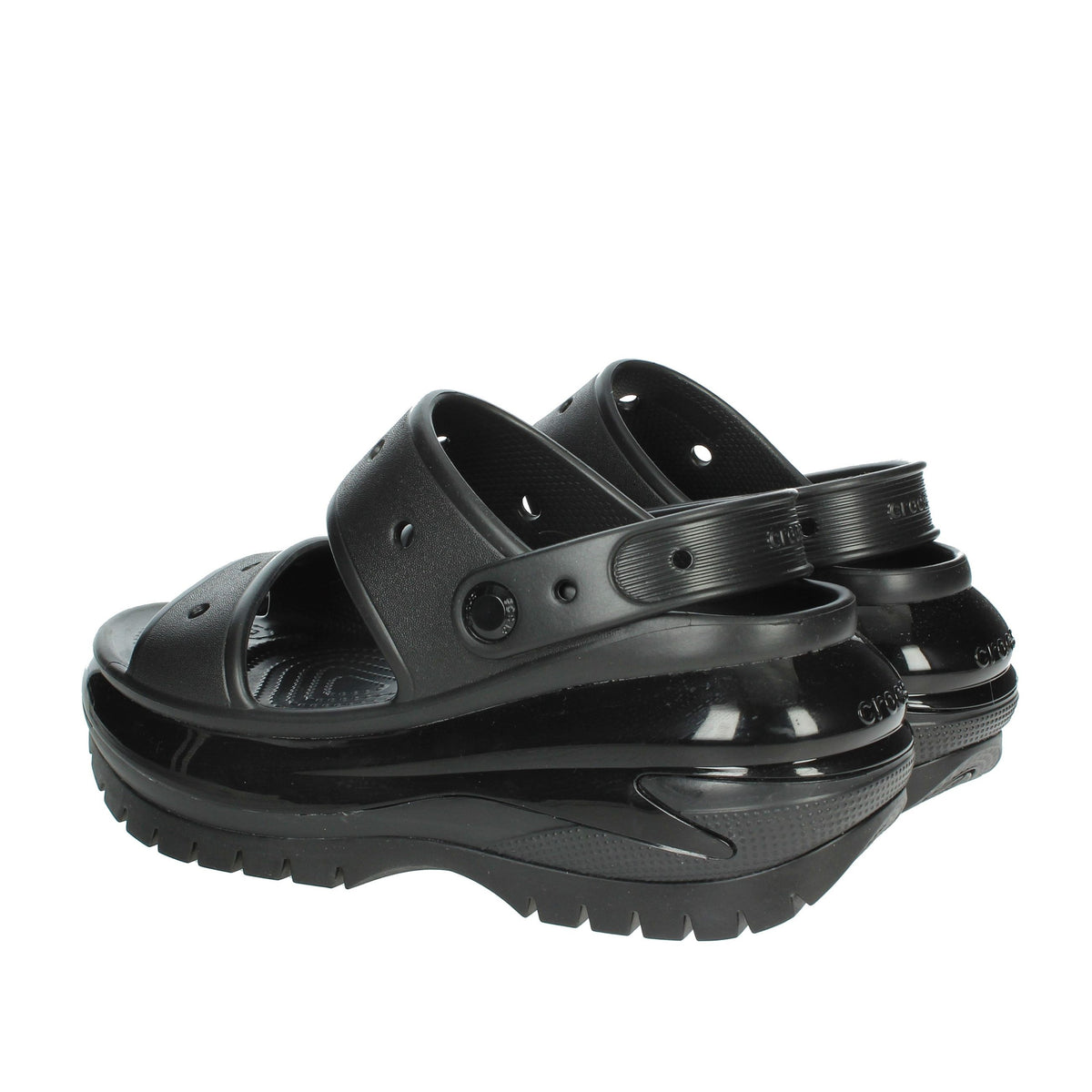 CROCS Donna Ciabatte con zeppa 207989-001 Nero