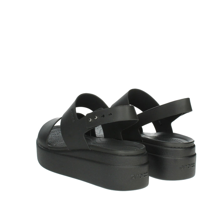 CROCS Donna Sandali con zeppa 206453-060 Nero