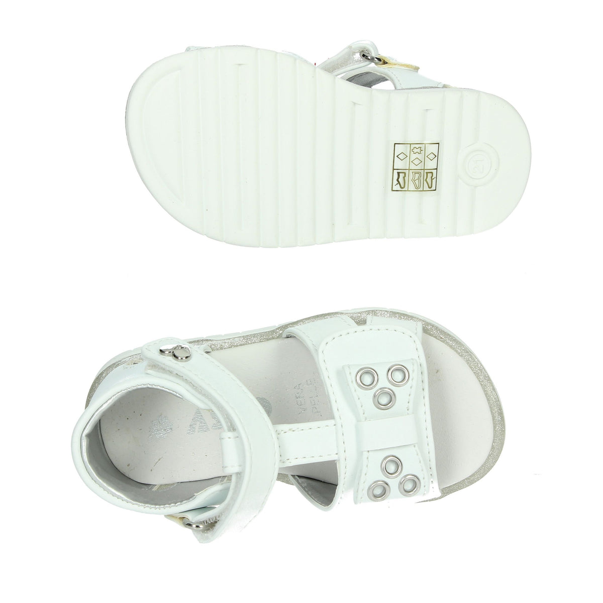 ASSO Bambine e ragazze Sandali bassi AG-17321 Bianco