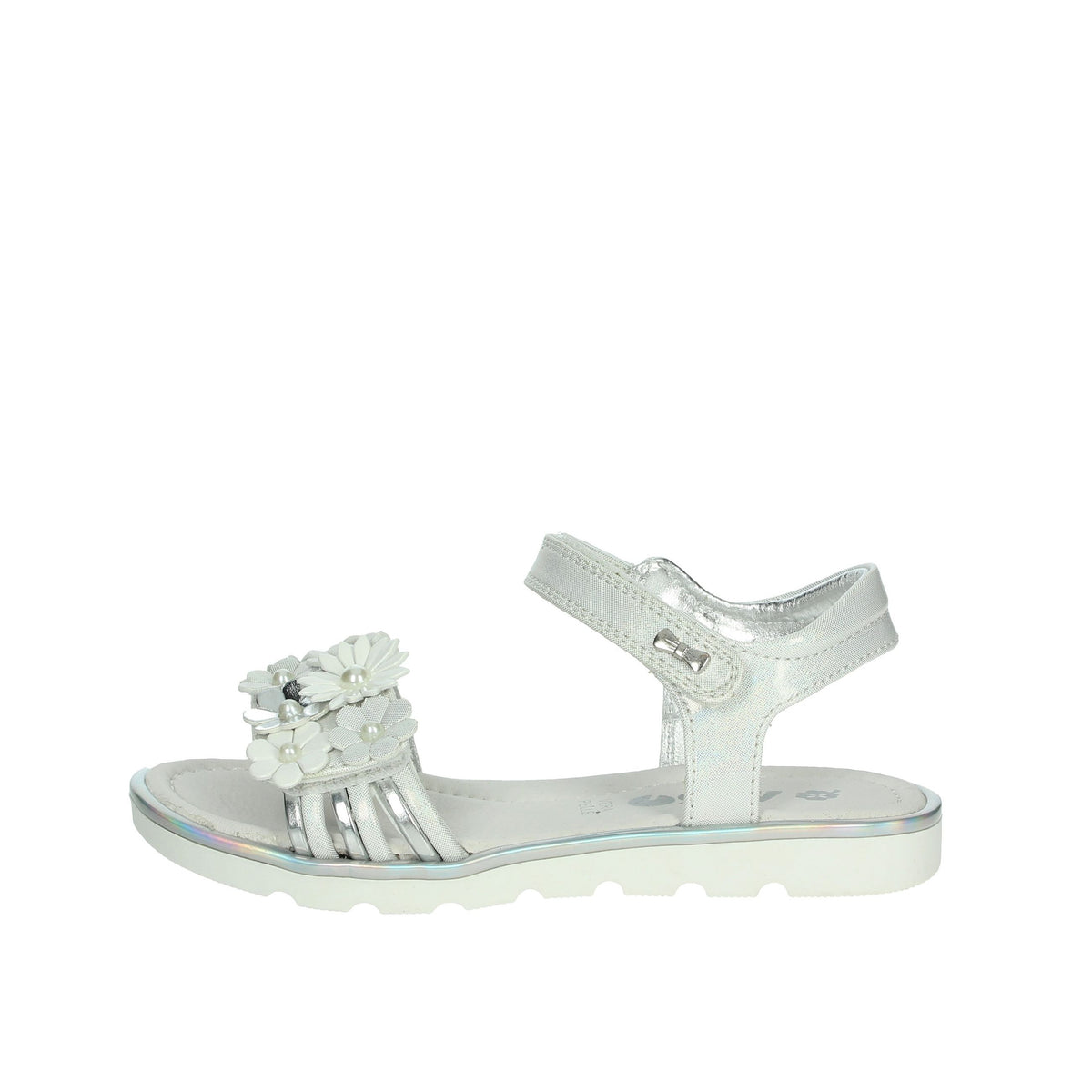 ASSO Bambine e ragazze Sandali bassi AG-17210 Bianco/Argento