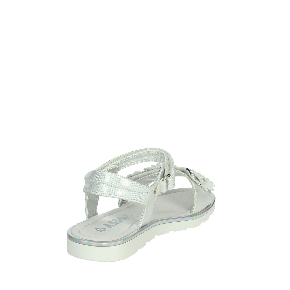 ASSO Bambine e ragazze Sandali bassi AG-17210 Bianco/Argento