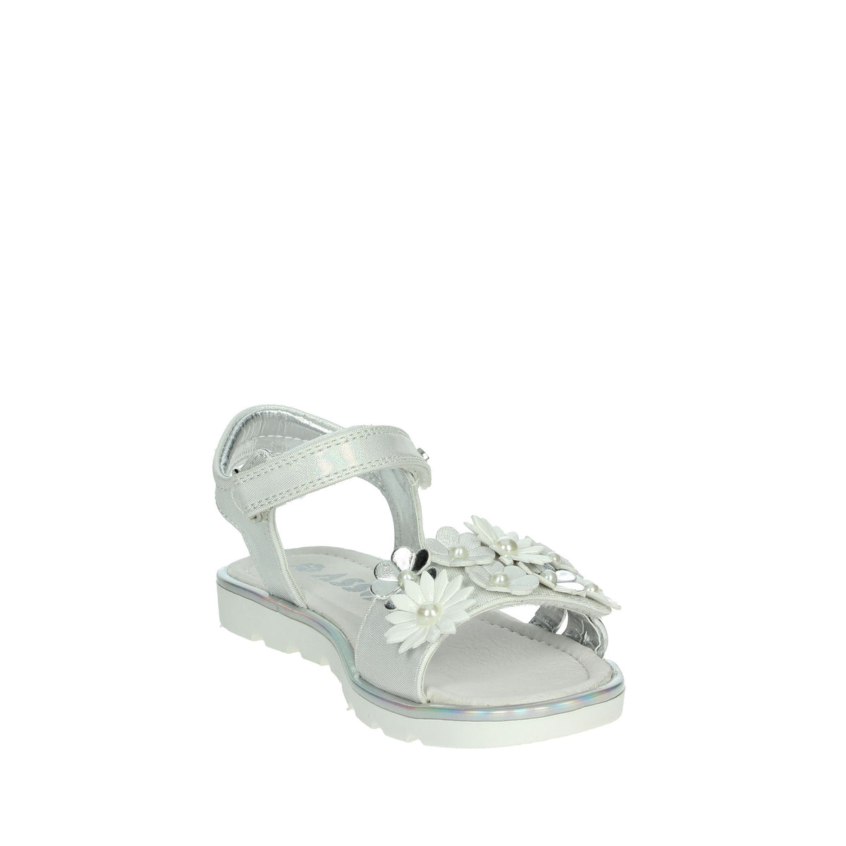ASSO Bambine e ragazze Sandali bassi AG-17210 Bianco/Argento