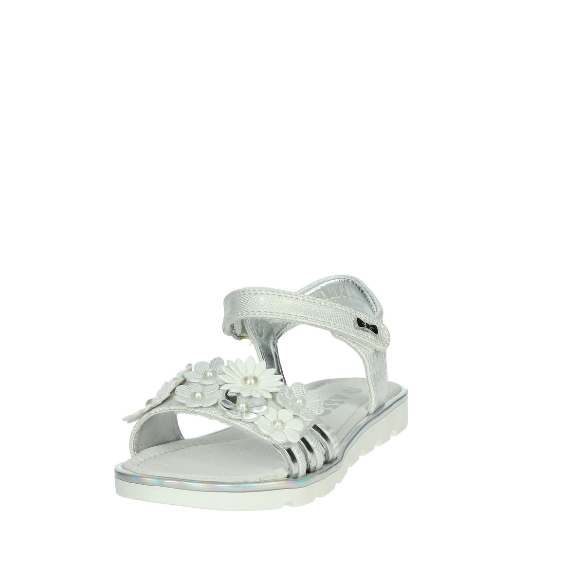 ASSO Bambine e ragazze Sandali bassi AG-17210 Bianco/Argento