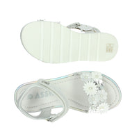 ASSO Bambine e ragazze Sandali bassi AG-17210 Bianco/Argento
