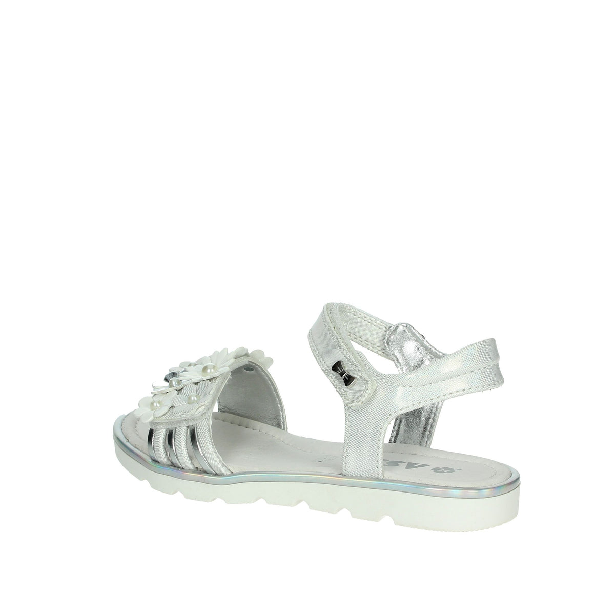 ASSO Bambine e ragazze Sandali bassi AG-17210 Bianco/Argento