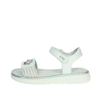 ASSO Bambine e ragazze Sandali bassi AG-17230 Bianco/Argento