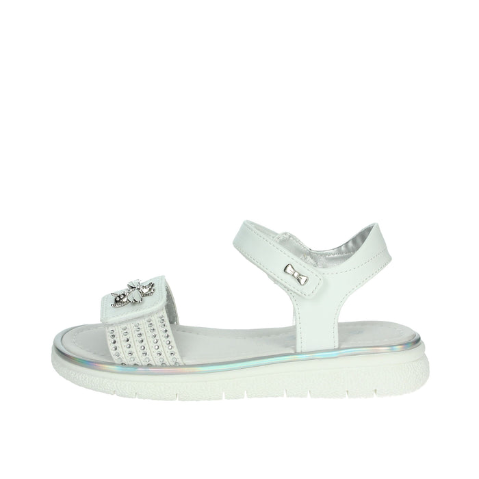 ASSO Bambine e ragazze Sandali bassi AG-17230 Bianco/Argento