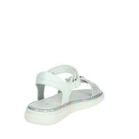 ASSO Bambine e ragazze Sandali bassi AG-17230 Bianco/Argento