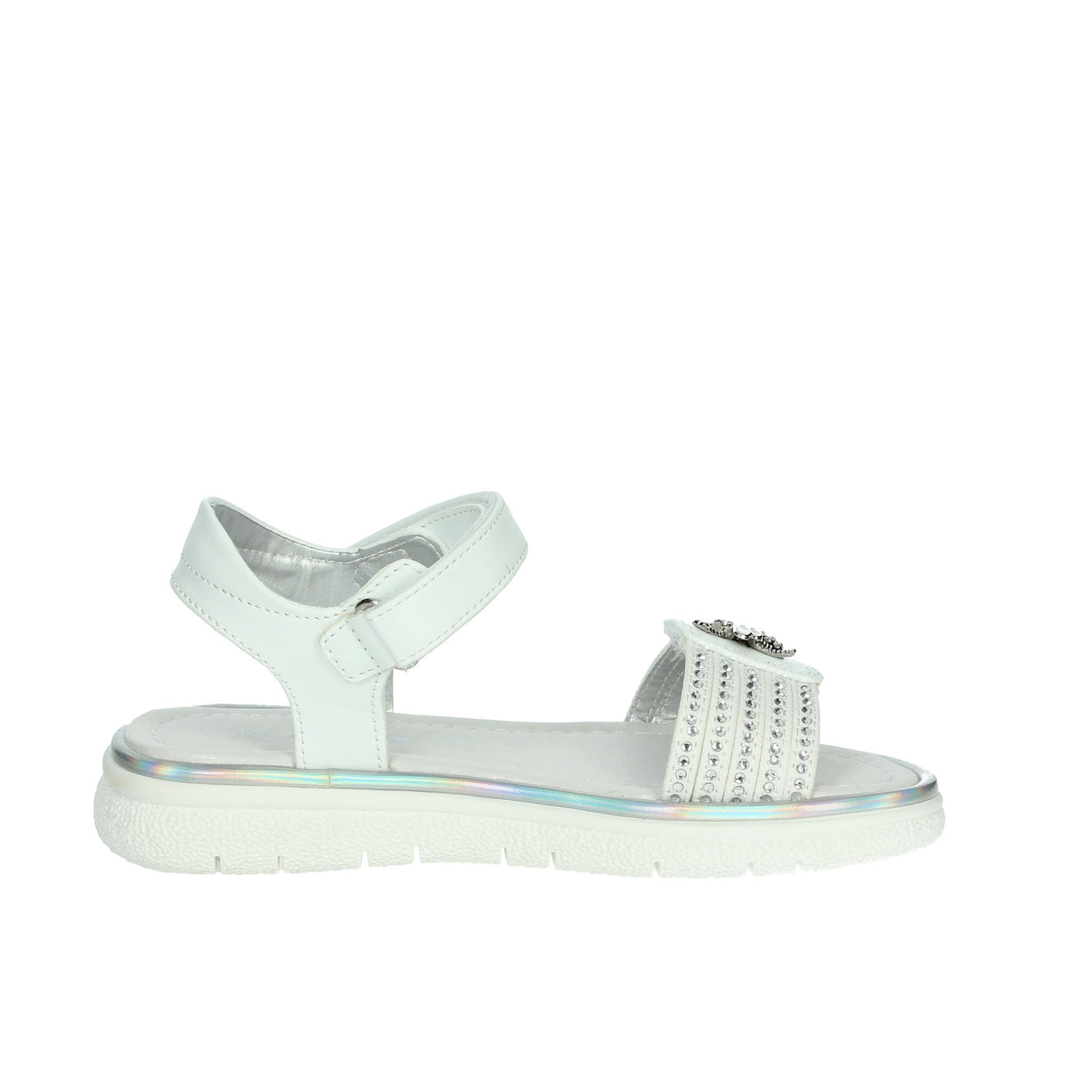 ASSO Bambine e ragazze Sandali bassi AG-17230 Bianco/Argento