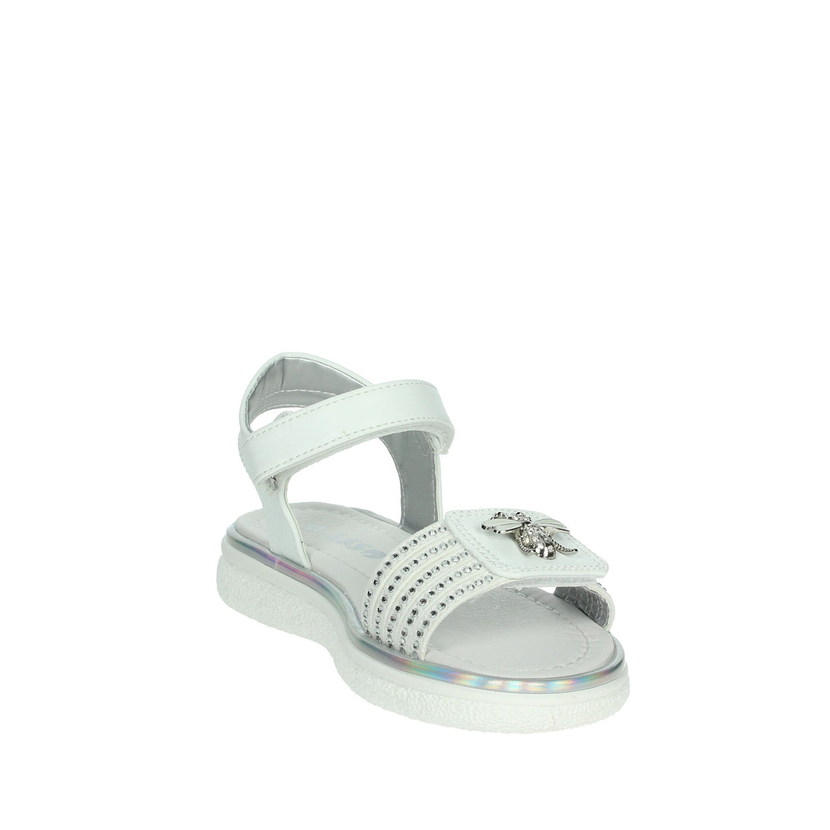 ASSO Bambine e ragazze Sandali bassi AG-17230 Bianco/Argento