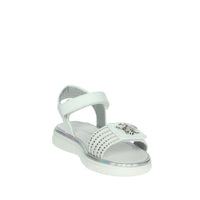 ASSO Bambine e ragazze Sandali bassi AG-17230 Bianco/Argento