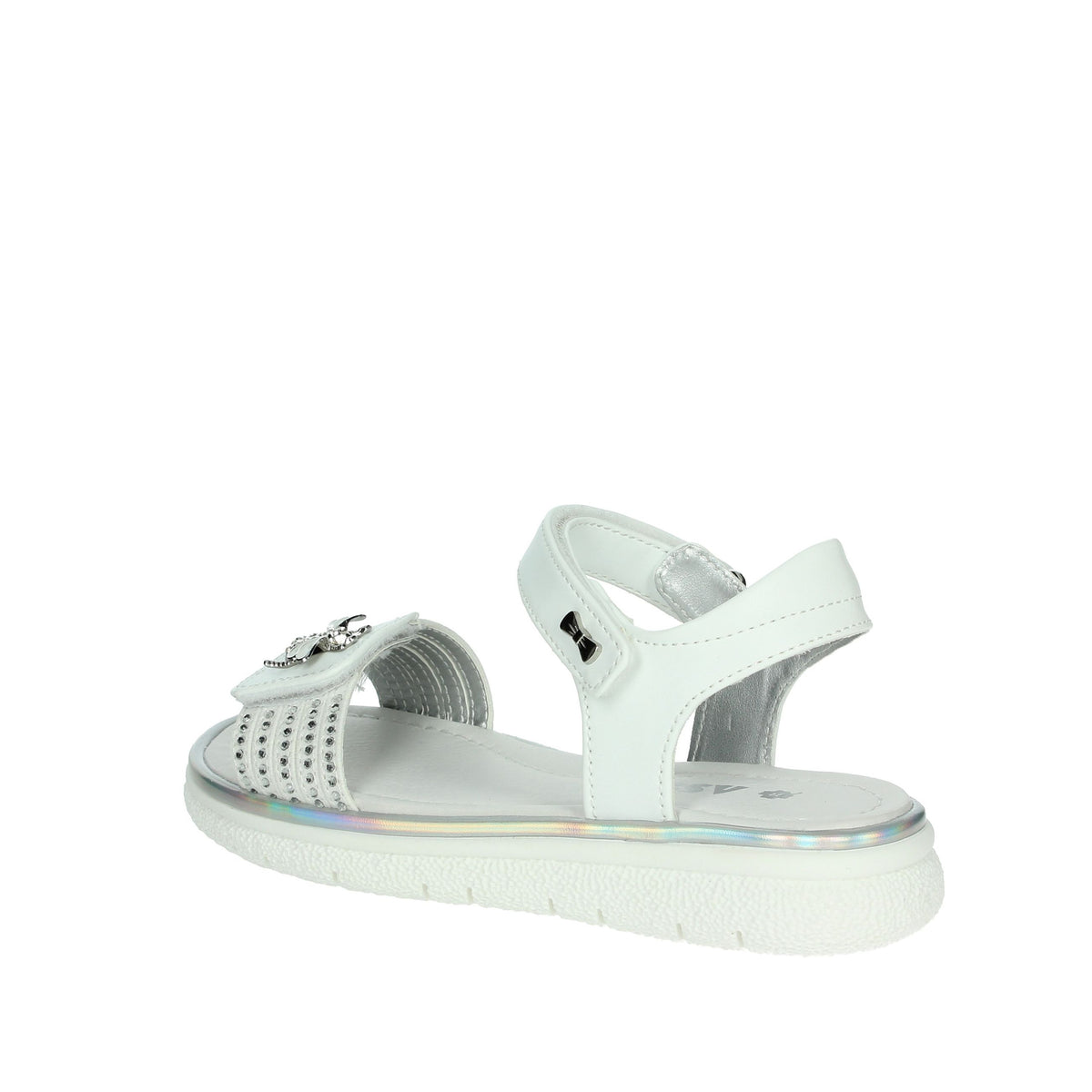 ASSO Bambine e ragazze Sandali bassi AG-17230 Bianco/Argento