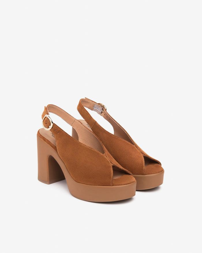 NERO GIARDINI Donna Sandali con tacco E513646D Cuoio