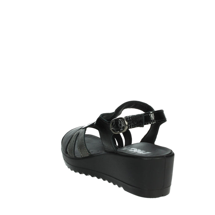 Imac Donna Sandali con zeppa 757530 Nero