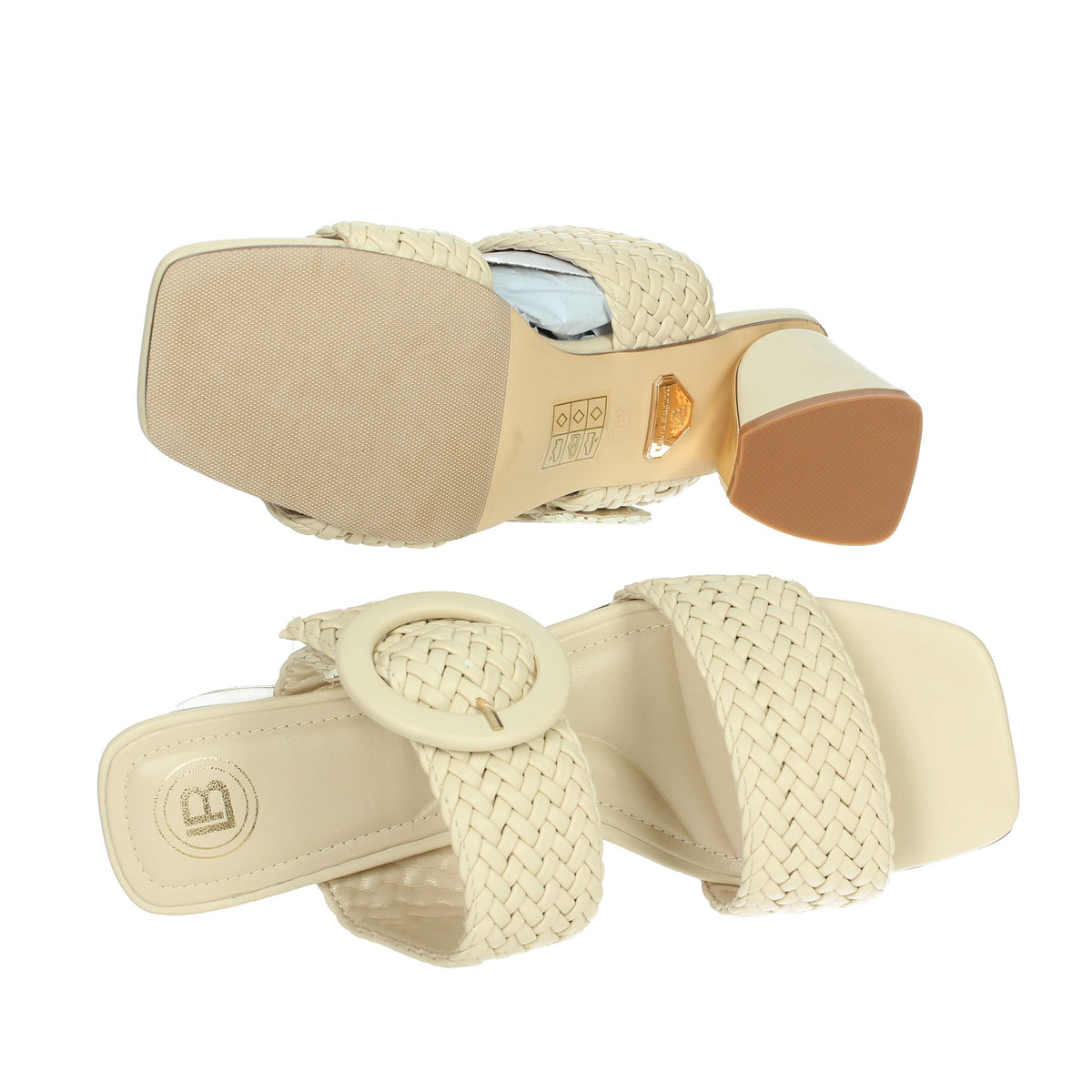 LAURA BIAGIOTTI Donna Ciabatte con tacco 9038 Beige