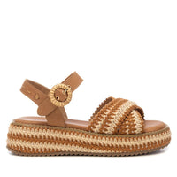 Carmela Donna Sandali con zeppa 162356 Cuoio