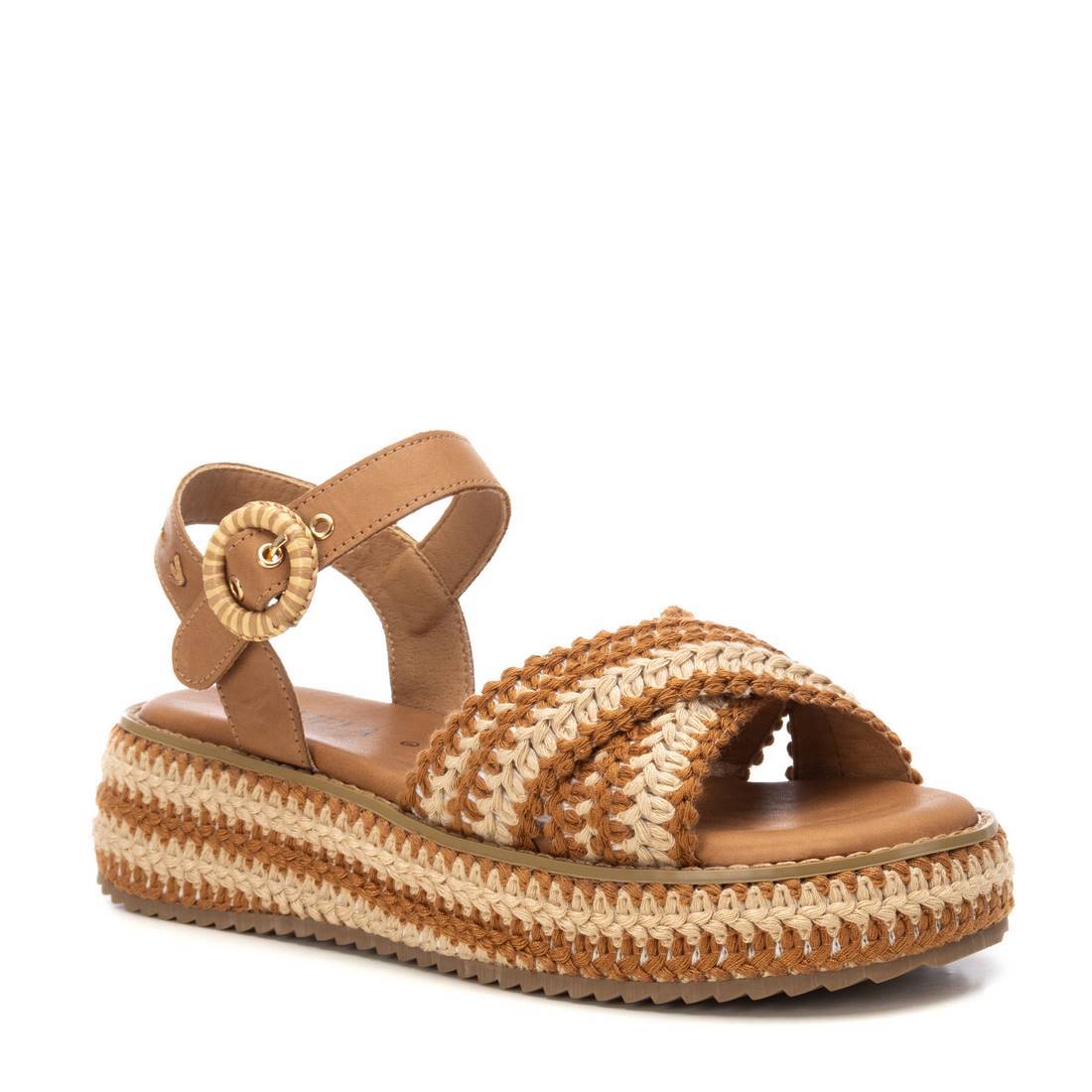 Carmela Donna Sandali con zeppa 162356 Cuoio