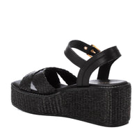 Carmela Donna Sandali con zeppa 162361 Nero