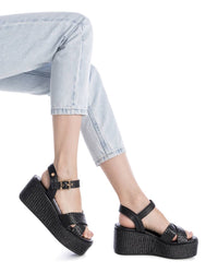 Carmela Donna Sandali con zeppa 162361 Nero