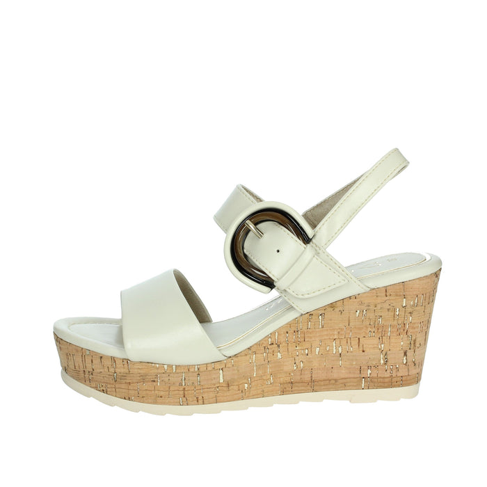Marco Tozzi Donna Sandali con zeppa 2-28306-44 Panna