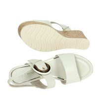 Marco Tozzi Donna Sandali con zeppa 2-28306-44 Panna