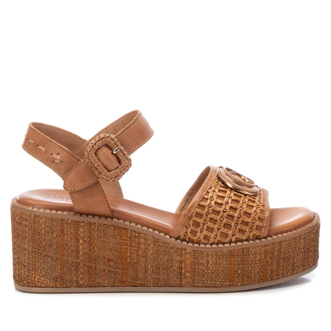Carmela Donna Sandali con zeppa 162360 Cuoio