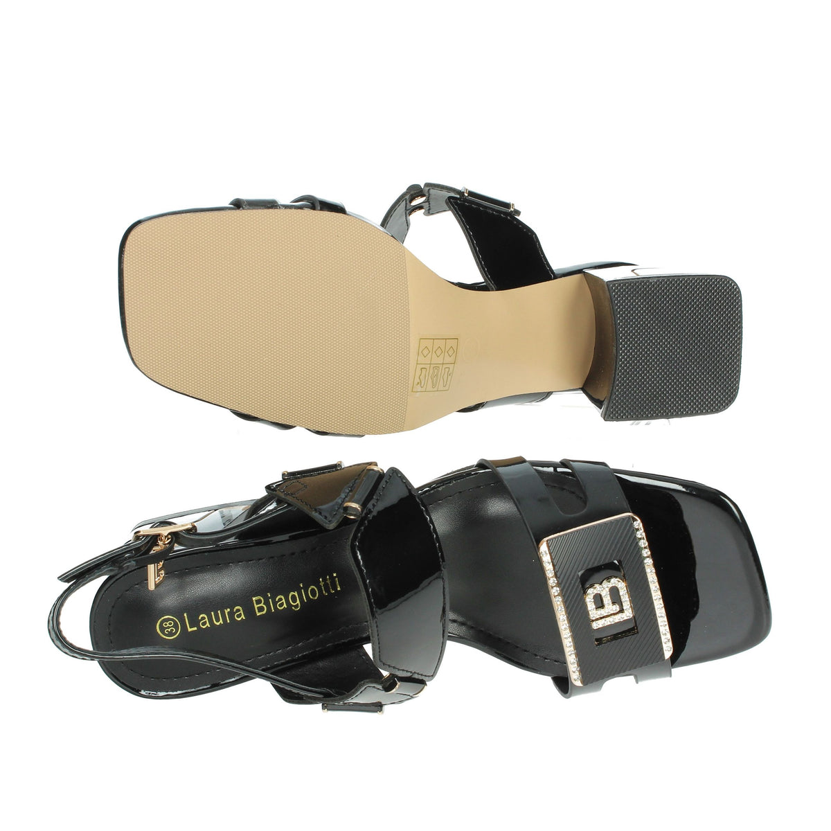 LAURA BIAGIOTTI Donna Sandali con tacco 9039 Nero
