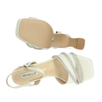 MIABELLE Donna Sandali con tacco MB90 Panna