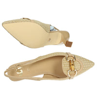 GOLD & GOLD Donna Slingback GP732 Beige