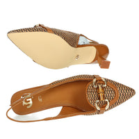 GOLD & GOLD Donna Slingback GP732 Cuoio