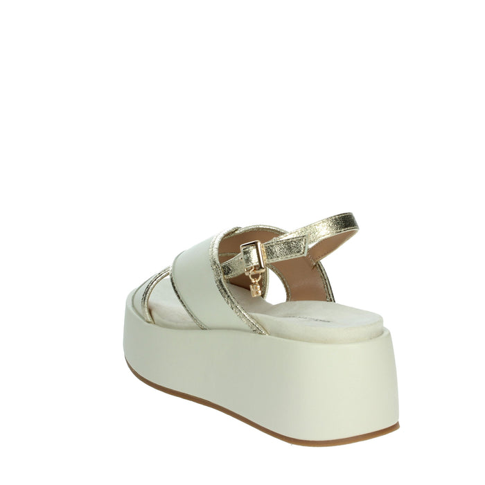 MARIELLA BURANI Donna Sandali con zeppa 51591 Panna