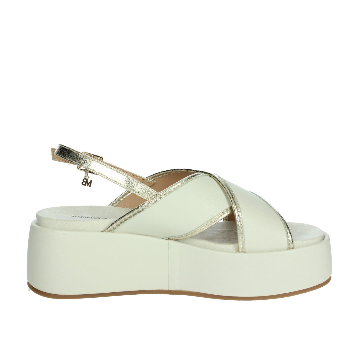 MARIELLA BURANI Donna Sandali con zeppa 51591 Panna