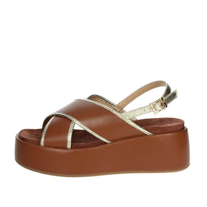 MARIELLA BURANI Donna Sandali con zeppa 51591 Cuoio