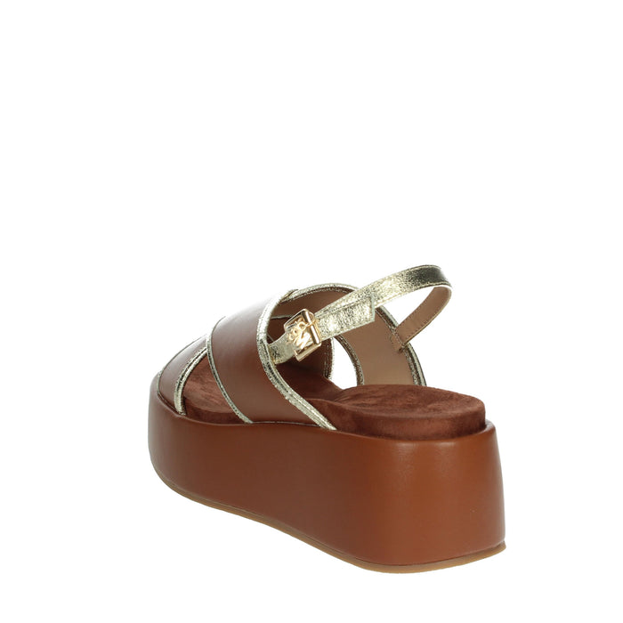 MARIELLA BURANI Donna Sandali con zeppa 51591 Cuoio