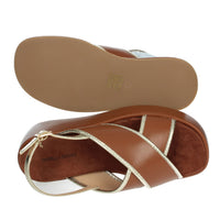 MARIELLA BURANI Donna Sandali con zeppa 51591 Cuoio