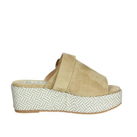 KEYS Donna Ciabatte con zeppa K-11083 Beige