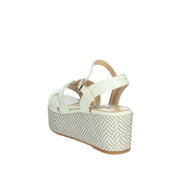 KEYS Donna Sandali con zeppa K-11081 Bianco