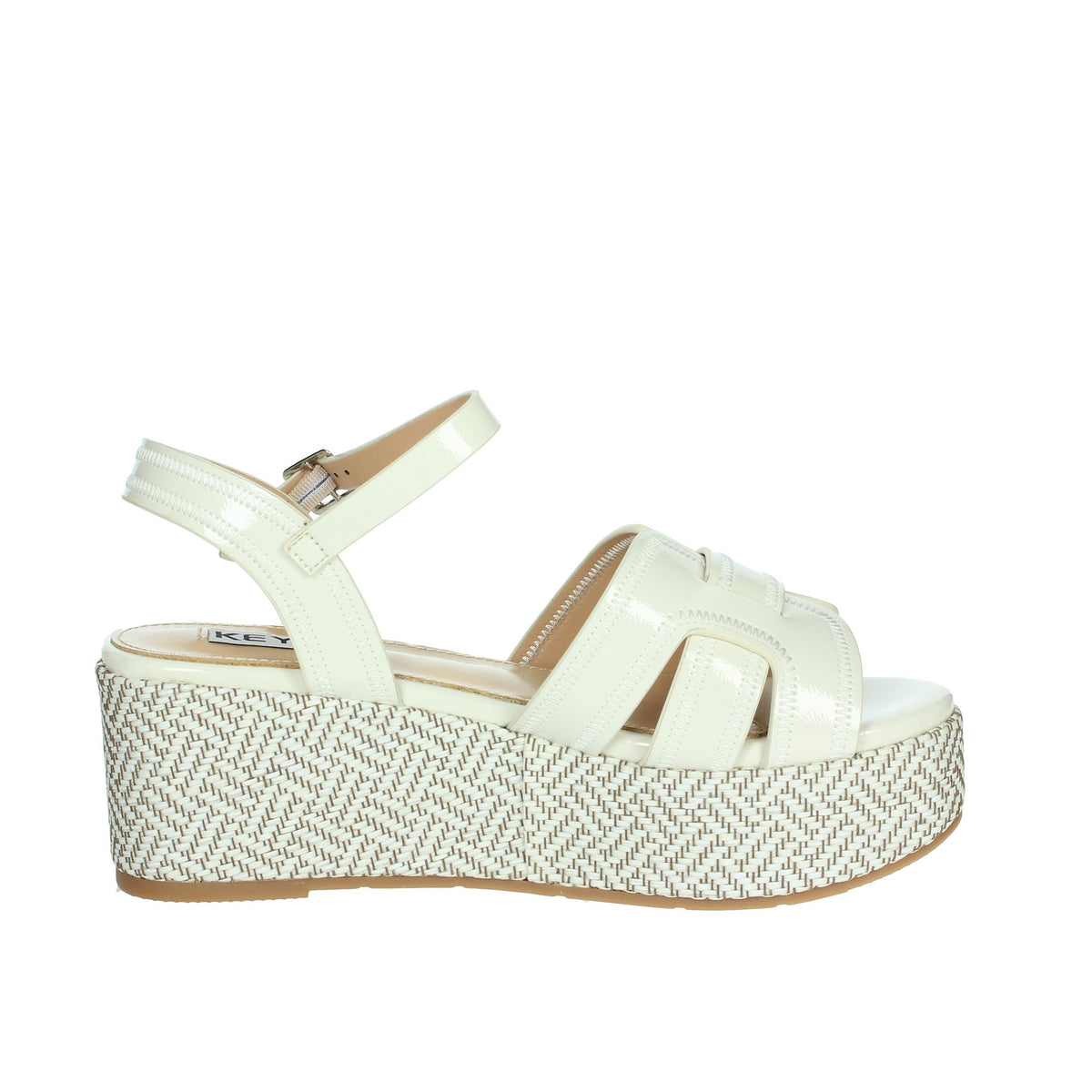 KEYS Donna Sandali con zeppa K-11081 Bianco