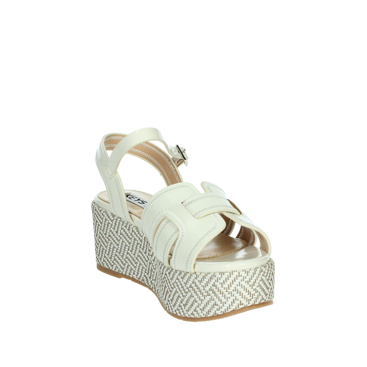 KEYS Donna Sandali con zeppa K-11081 Bianco