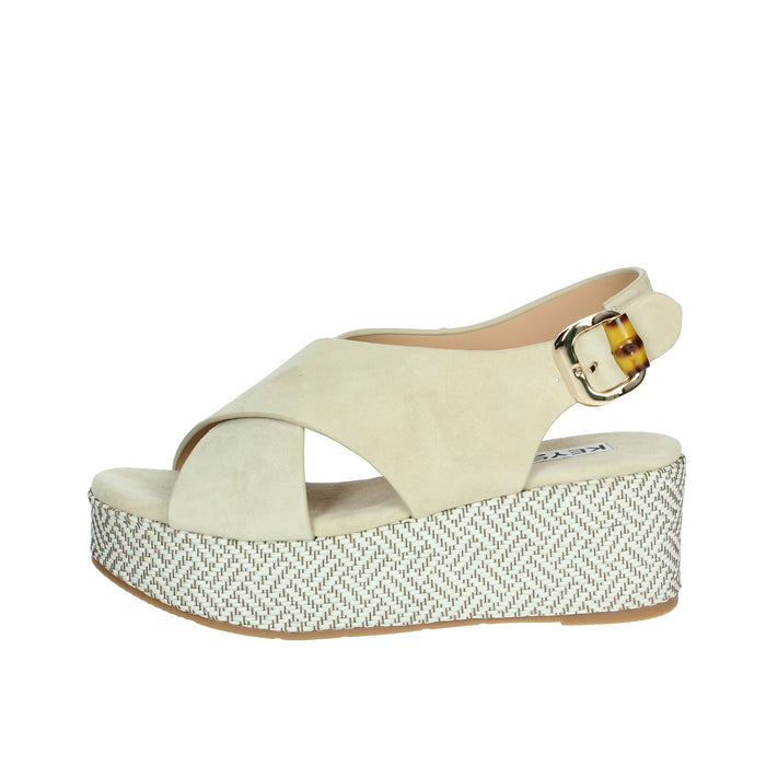 KEYS Donna Sandali con zeppa K-11082 Beige