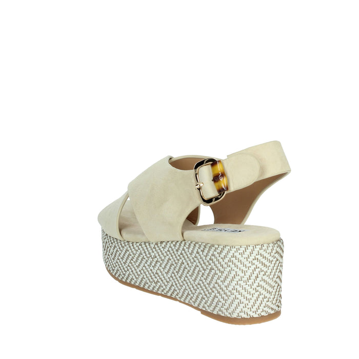 KEYS Donna Sandali con zeppa K-11082 Beige