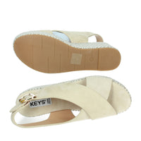 KEYS Donna Sandali con zeppa K-11082 Beige