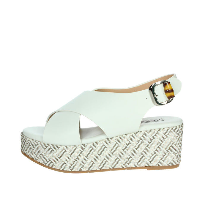 KEYS Donna Sandali con zeppa K-11082 Bianco