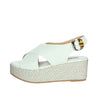 Keys Donna Sandalo con zeppa K-11082 Bianco