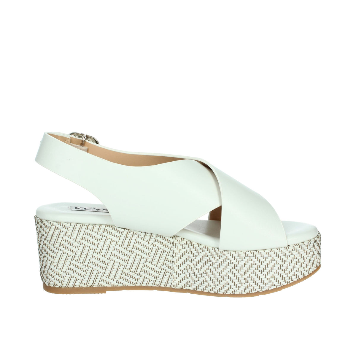 KEYS Donna Sandali con zeppa K-11082 Bianco